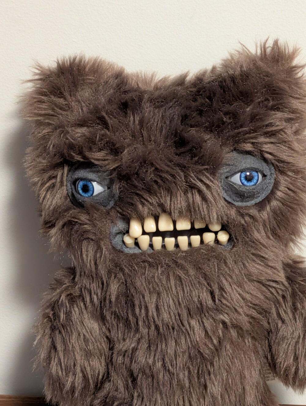 Fuggler. Munch Munch.Plush Monster Toy - Brown Furry Monster with Blue Eyes. GUC - Picture 2 of 4